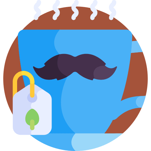 Tea cup tea cup chocolate moustache icon Tea cup tea cup chocolate moustache icon