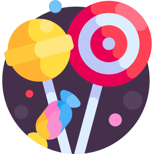 Candies sweet stick lollipop icon