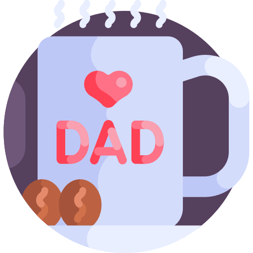 Coffee cup gift fathers day moustache icon Coffee cup gift fathers day moustache icon