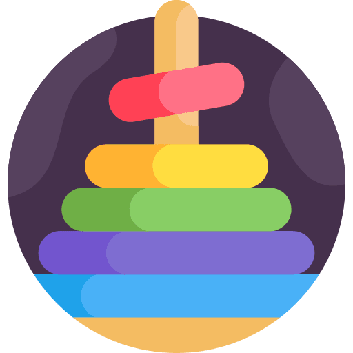 Pyramid kid and baby play childhood icon