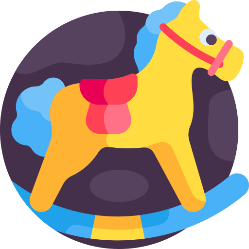 Rocking horse rocking horse fun baby toy icon