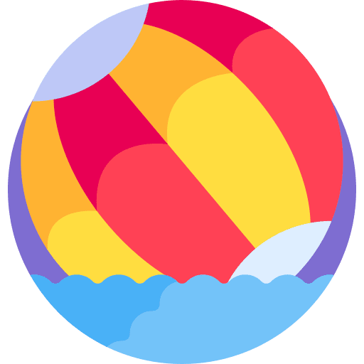 Beach ball sand play toy icon