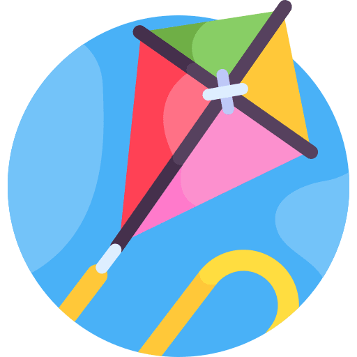 Kite cultures childhood spring icon