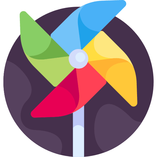 Pinwheel baby toy paper kid and baby icon