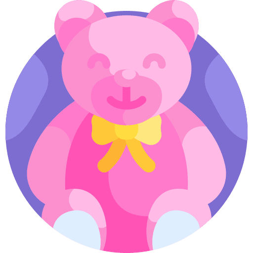 Teddy bear childhood fluffy kid and baby icon