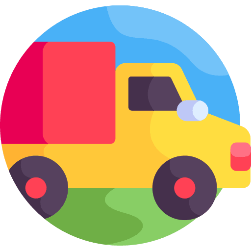 Toy truck transportation kid and baby toy truck icon