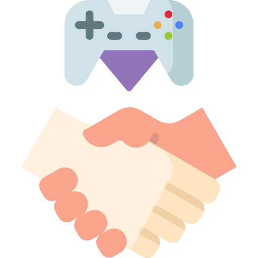 Handshake gestures agreement joystick icon Handshake gestures agreement joystick icon