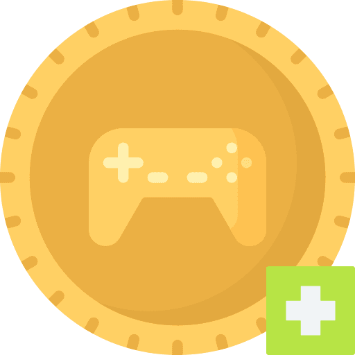 Money currency gaming video game icon Money currency gaming video game icon