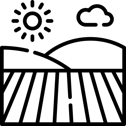 Field nature cultivation agriculture icon