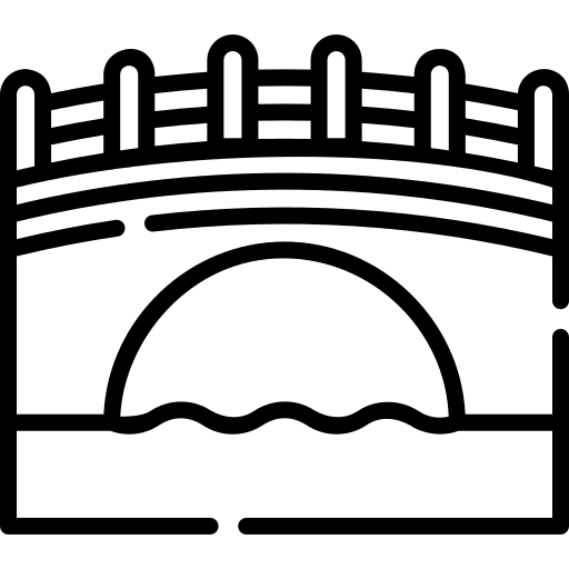 Bridge bridge river architecture and city icon