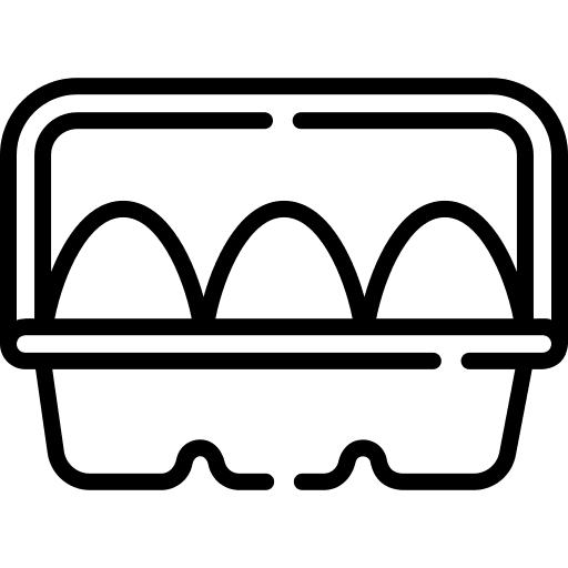 Egg carton tray food and restaurant organic food icon