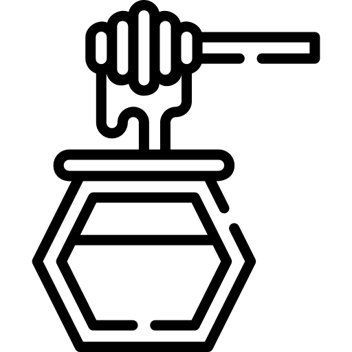 Honey jar bee sweet container icon