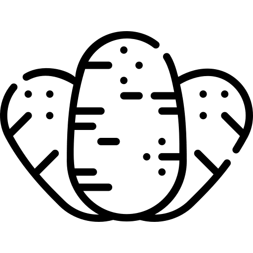 Potatoes organic vegetarian potatoes icon