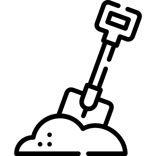 Shovel equipment construction tool shovel icon