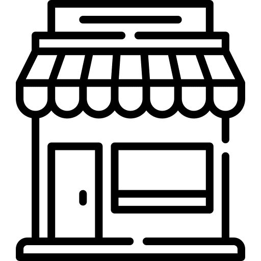 Store retail architecture and city buildings icon