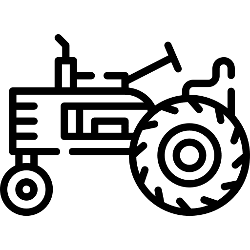Tractor farming and gardening agriculture vehicle icon