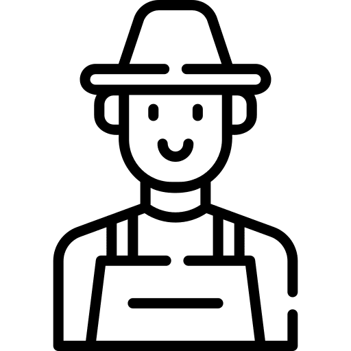 Farmer avatar man professions and jobs icon