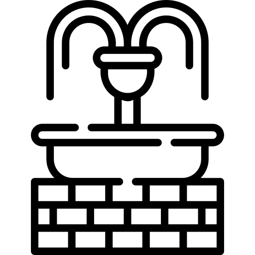 Fountain water park garden icon