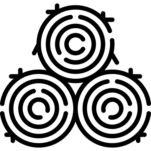 Hay bale straw farming and gardening hay bale icon