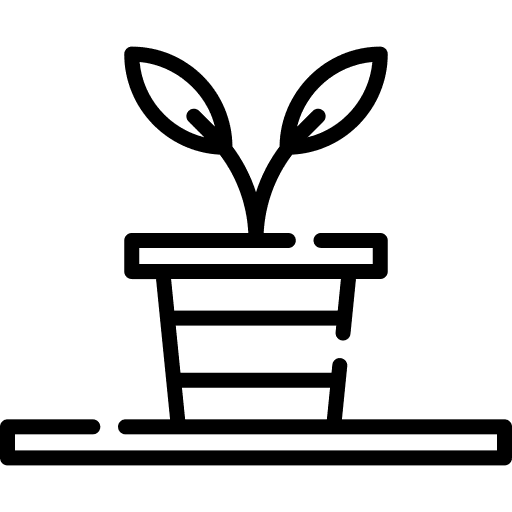 Plant pot farming and gardening nature leaf icon