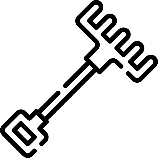 Rake fork construction and tools hay icon