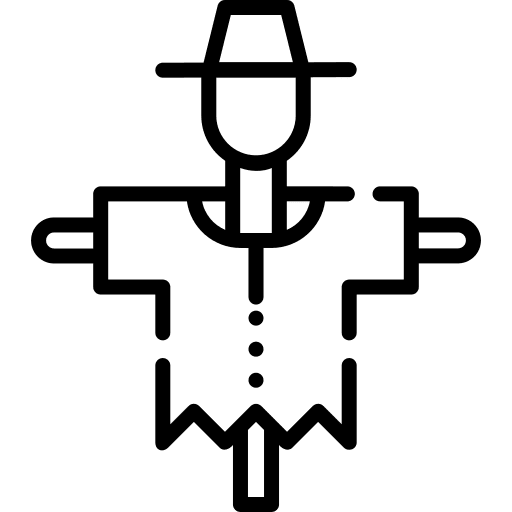 Scarecrow agriculture character rural icon