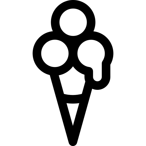 Ice cream sweet cone summertime icon