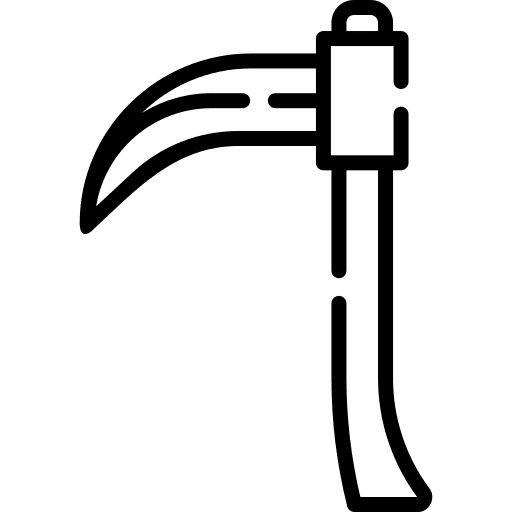 Sickle tools and utensils sickle construction and tools icon