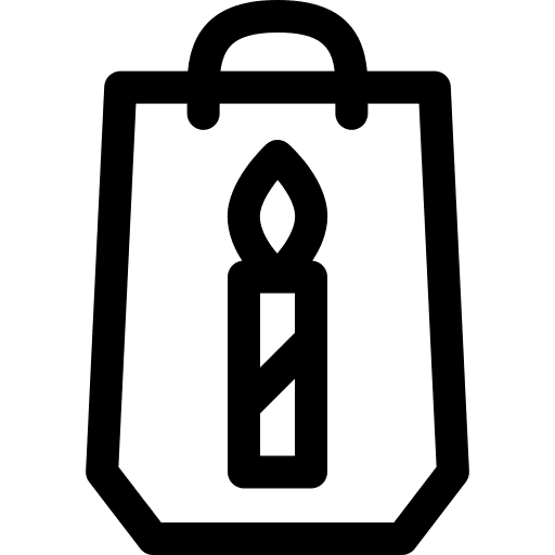 Bag bag candle surprise icon Bag bag candle surprise icon