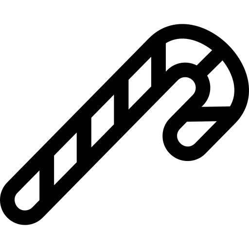 Candy cane christmas decoration food and restaurant sweet icon Candy cane christmas decoration food and restaurant sweet icon