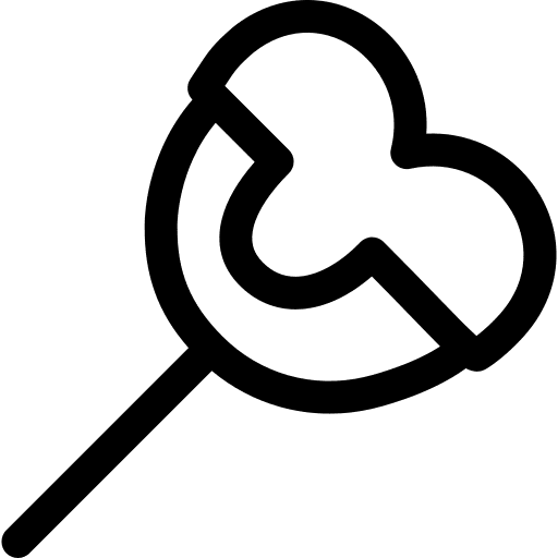 Chocolate lollipop heart shape chocolate icon Chocolate lollipop heart shape chocolate icon