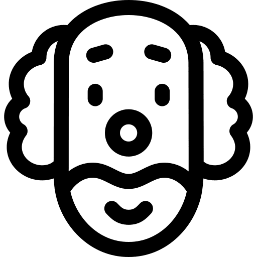 Clown costume character professions and jobs icon Clown costume character professions and jobs icon