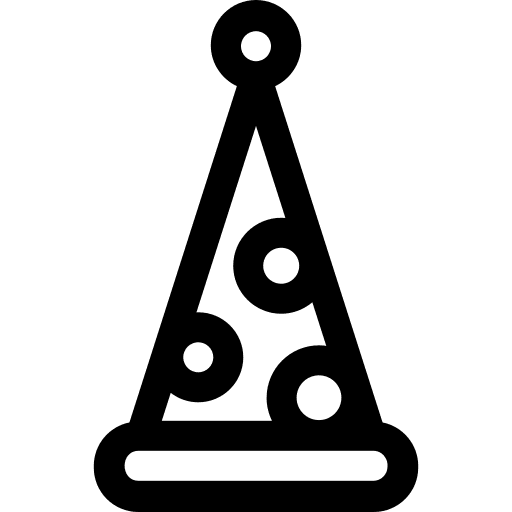 Party hat fun costume birthday and party icon Party hat fun costume birthday and party icon