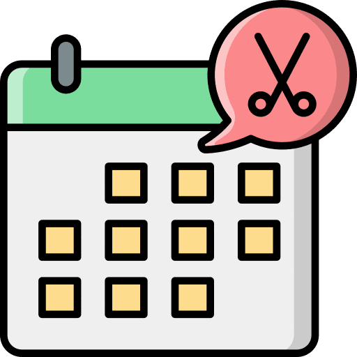 Appointment time and date barber beauty icon Appointment time and date barber beauty icon
