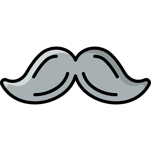 Moustache grooming fashion hair icon Moustache grooming fashion hair icon