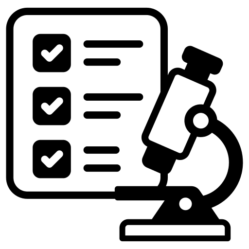 Experimentation chemical check list experiment icon