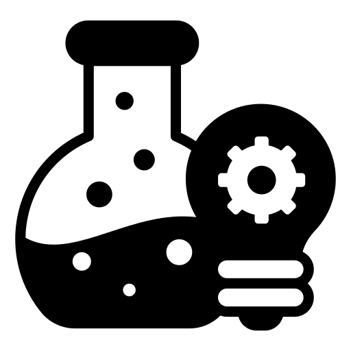 Science research imagination science research education icon