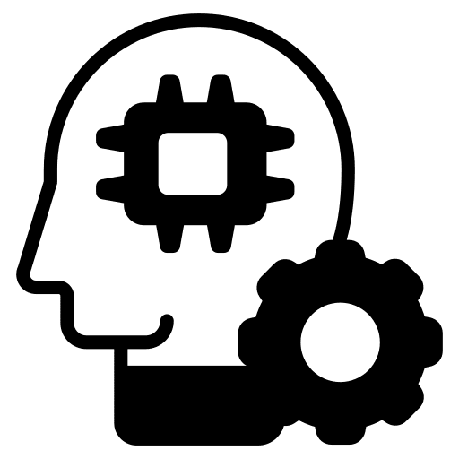 Artificial intelligence ai brain technology icon