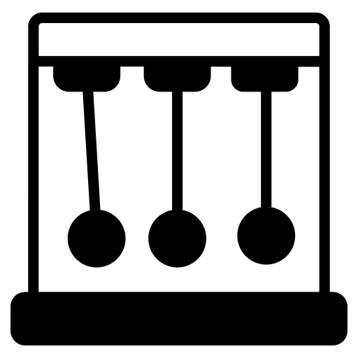 Pendulum effect education newtons cradle icon