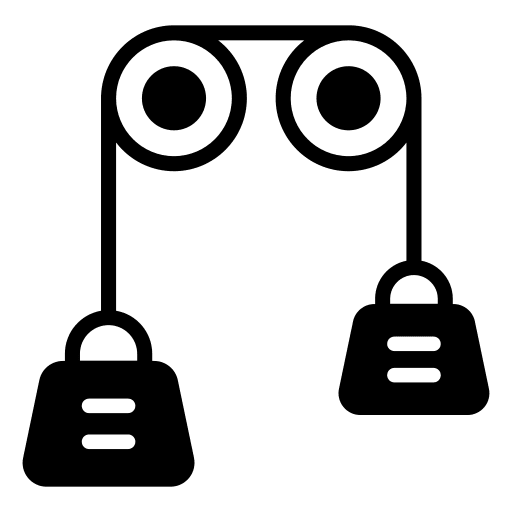 Pulley education lifter mechanism icon