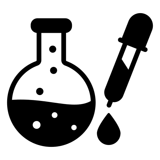 Chemical analysis laboratory flask science icon