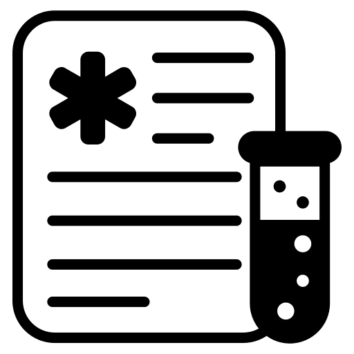 Medical report education report test tube icon