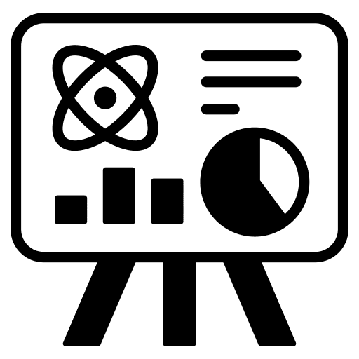 Physics presentation molecule element icon
