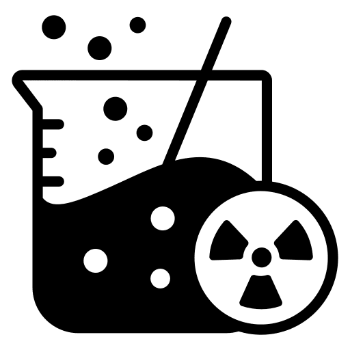 Radioactivity test tube radioactivity poison icon
