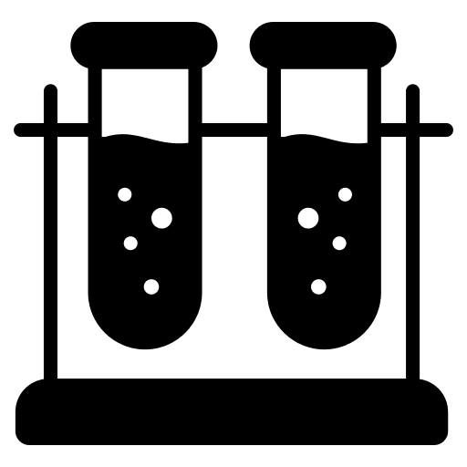 Test tubes chemistry science lab icon