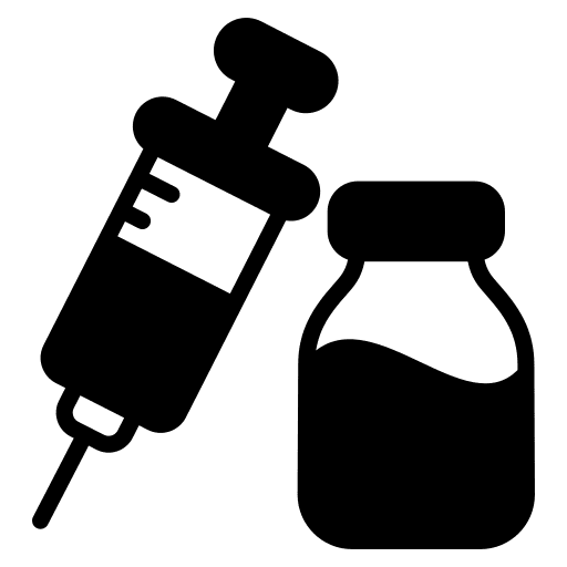 Vaccination medical healthcare and medical syringe icon