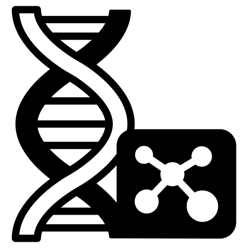 Dna test molecule chemistry atomic structure icon