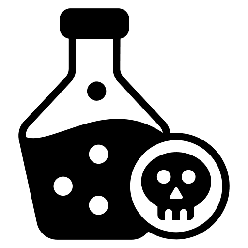 Toxic chemical chemistry lab dangerous icon