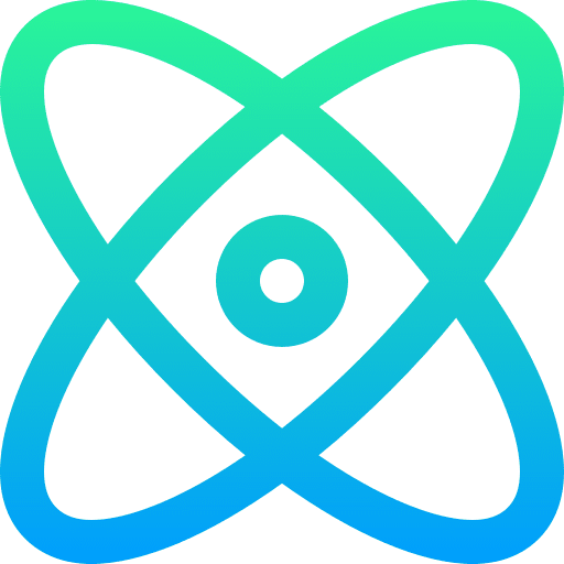 Atom science atom education icon