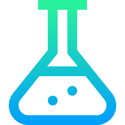 Flask chemical test science icon
